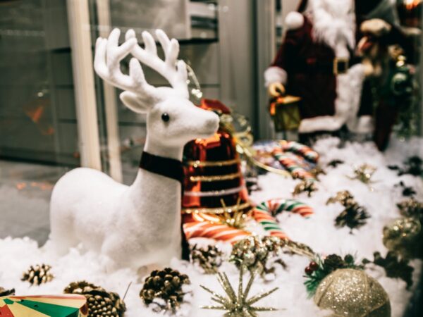 Noel décoration vitrine libourne